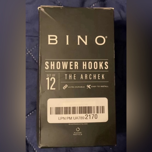 Curtain/Shower Holders, Silver 12pk for Bathroom. - Picture 2 of 2